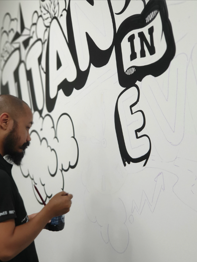 Mural Wall Ink Work